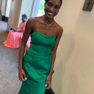 Green bridesmaid dress